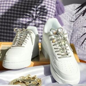 Rhinestone Glitter Shoelaces Sparkly No-Tie Laces 47” Bling Sneaker Accessories